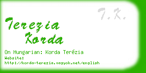 terezia korda business card